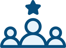 Blue Leadership Icon