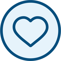 Blue Love Icon