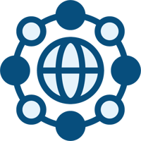Blue Network Icon