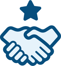 Blue Partnership Icon