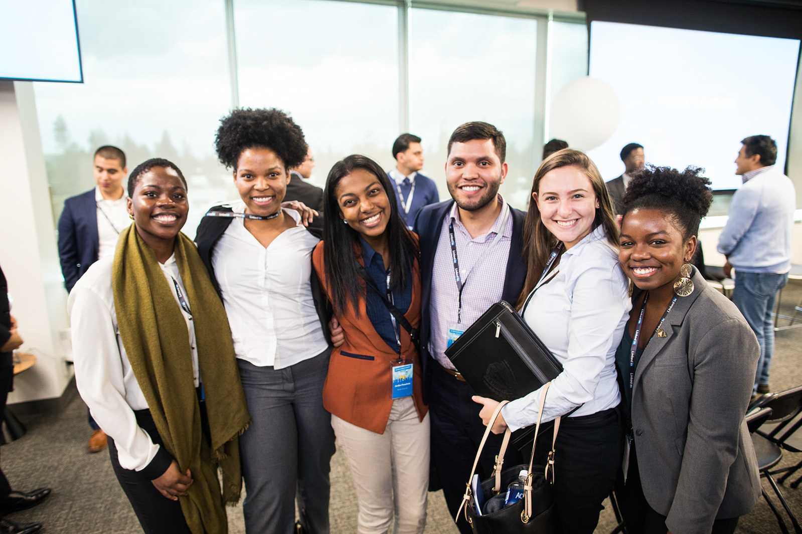 Group of diverse Career Prep students